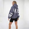 Winter Oversized Sweatshirt voor Dames Katoen Met Capuchon Fleece Verdikt Losse Pullover Lange Mouw Casual Half Hoge Hals Top