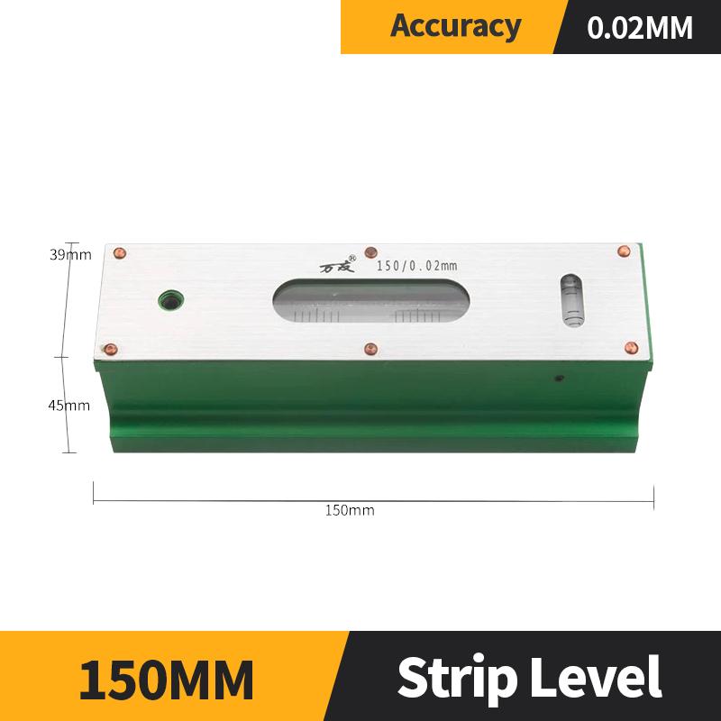 High precision 0.02mm industrial level Mechanical Bar Level strip level Instrument Gauge Measuring Tool 100/150/200/250/300mm
