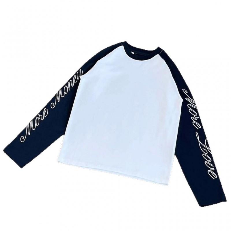 Y2K Fashion Print T-Shirt Loose Fit Casual Long Sleeve Unisex Street Style
