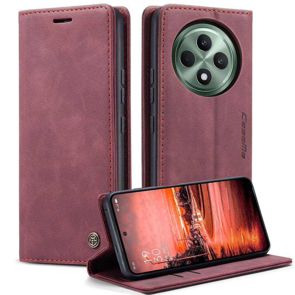 For Oppo Reno12 F 5G Case CASEME 013 Series Card Holder Stand Leather Phone Cover