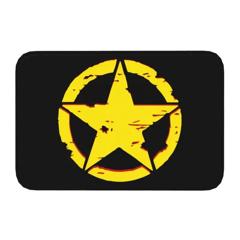 America Tactical Army Military Star Doormat Non-Slip Kitchen Bathroom Mat Toilet Floor Door Entrance Carpet Rug
