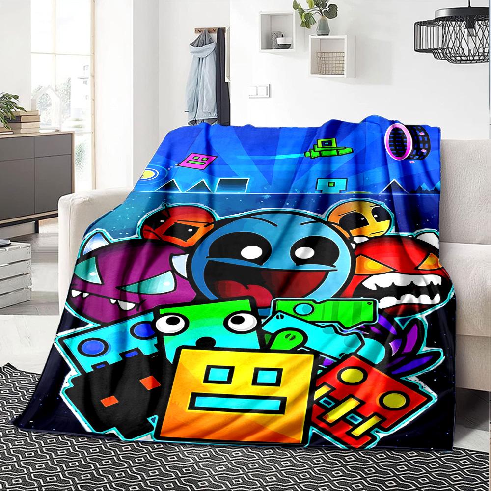 1pc Colorful Cartoon Characters flannel Blanket for Super Soft Cute Comfort Blanket for Travel Bedding Couch Sofa Blanket Y73026