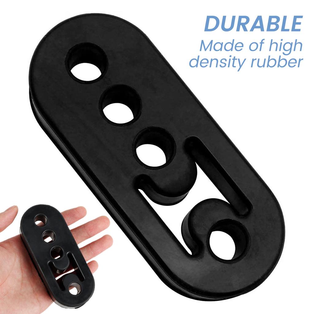 2Pcs Exhaust Hangers Universal 4 Holes Car Exhaust Mount Brackets Rear Rubber Muffler Hanger for Protecting Car System