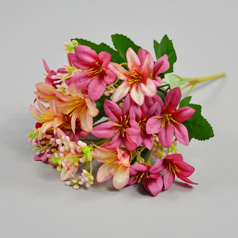 18 Heads Lily Artificial Flowers Wedding Bride Bouquet Home Living Room Decor Romantic Wedding Silk Fake Flower Gift