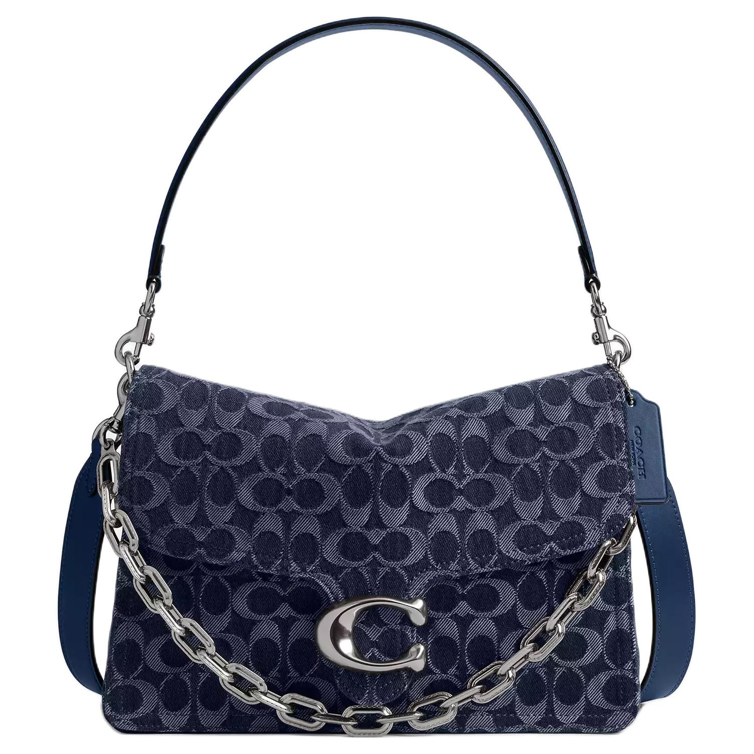 

Coach Tabby 30 Silver Logo Removable Shoulder Strap Denim Tote Bag Large Women tote bag black CAN18-LHRHY Basic Set (Bag+Dust Bag)