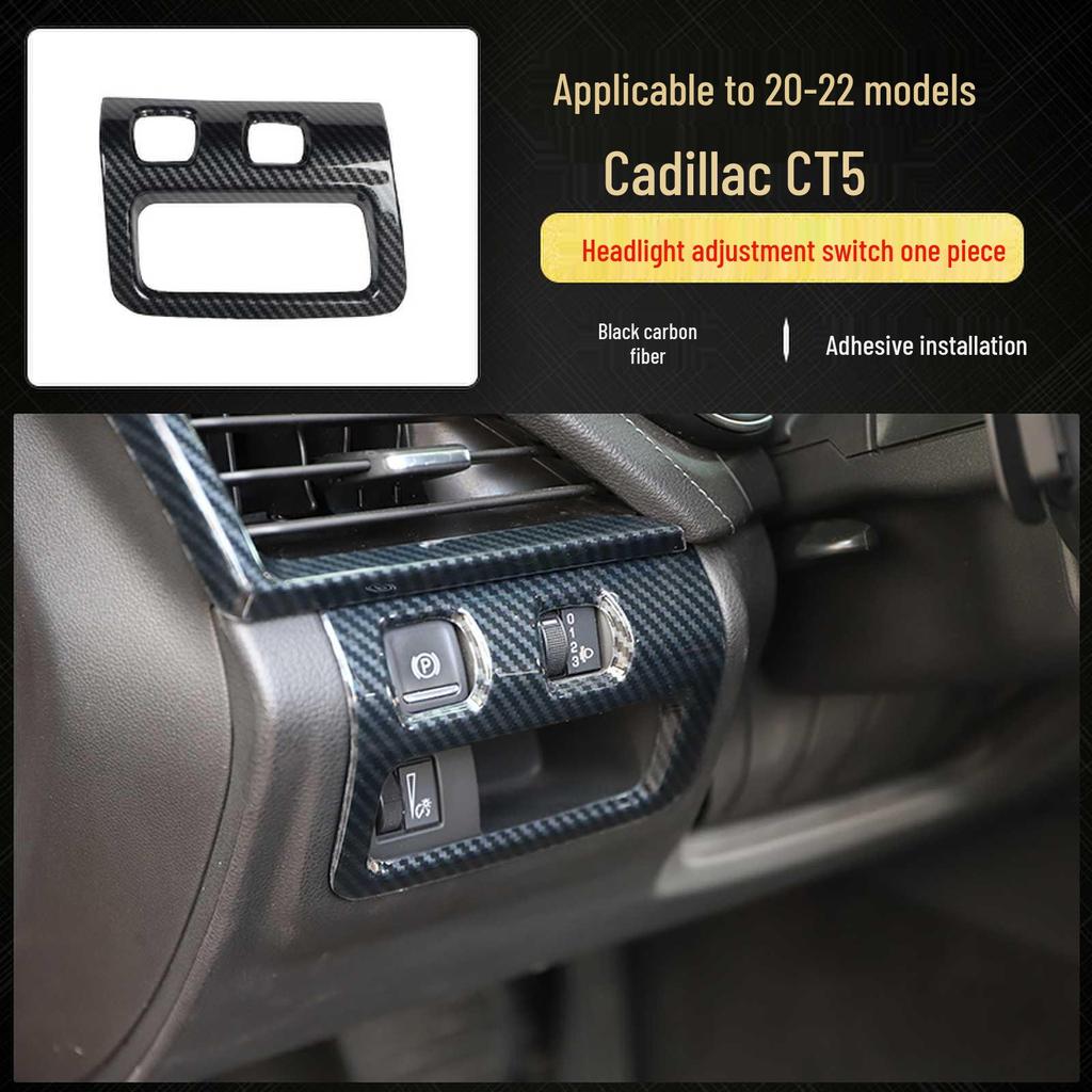 Cadillac CT5 (20-22) Carbon Fiber Interior Trim for Steering Wheel & Console