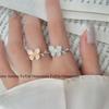 Koreanischer exquisiter schlichter Schmetterlingsring für Damen - Modisches, elegantes Schmuckaccessoire.