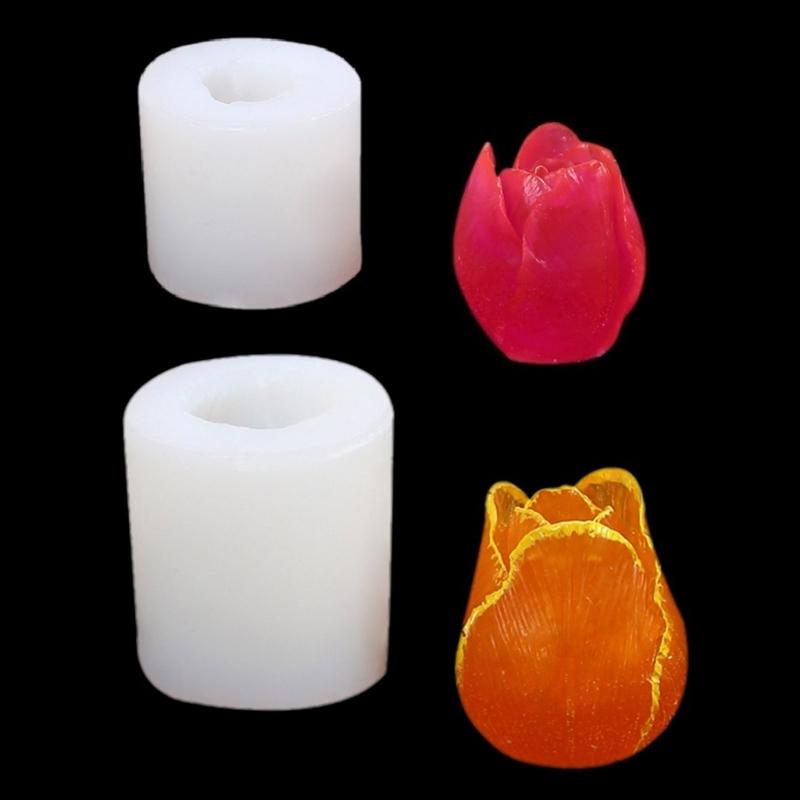 Flower Shape Candle Making Mold DIY Silicone Mold Handmade Plaster Resin Making Supplies for Soap Jelly and More