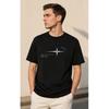 Men's Black Short Sleeve T-Shirt with Compass Graphic & Motivational Quote, Crew Neck Relaxed Fit Soft Cotton Tee for Casual Daily Wear