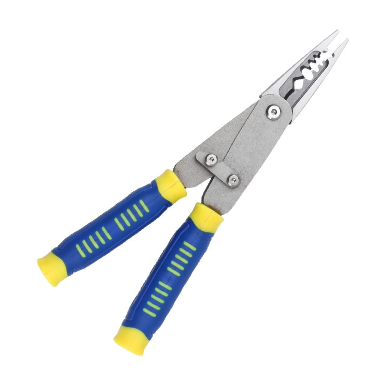 Multifunctional Long Nose Pliers, Flat Nose Pliers, Wire Stripper with Free Switching for Cable Cutting