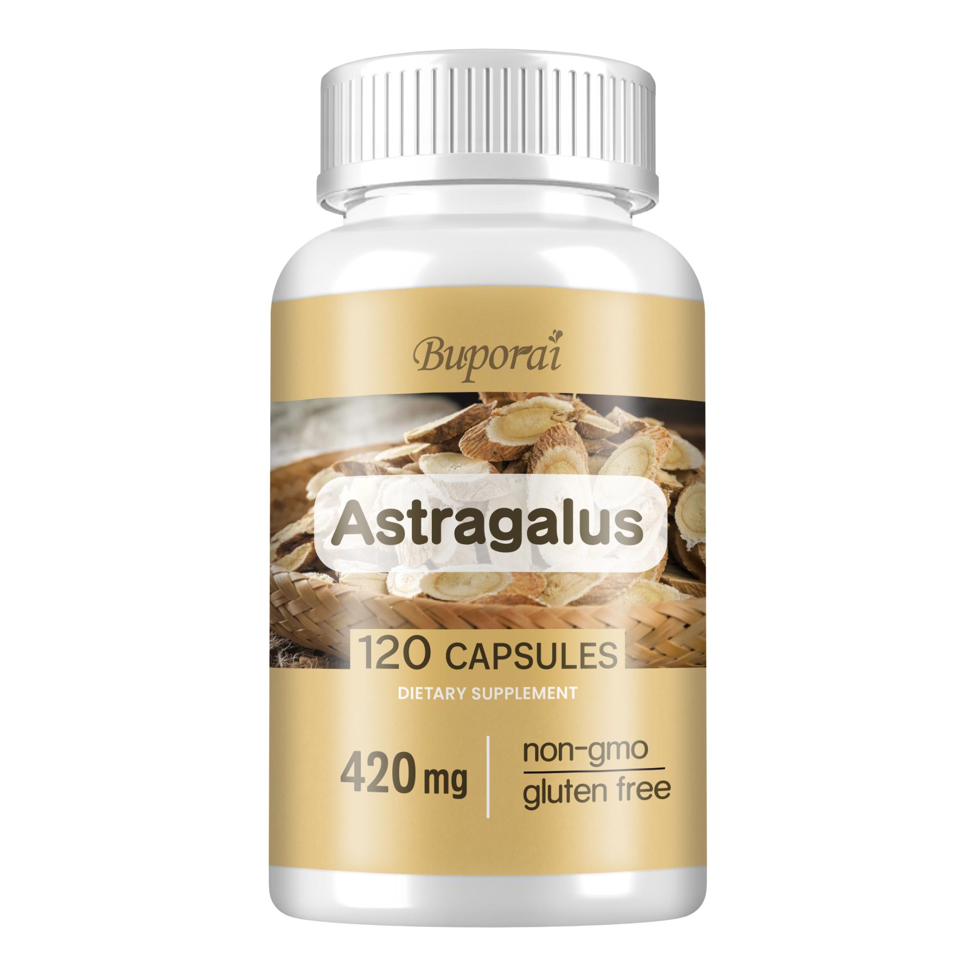Buporui Astragalus Capsules, 420 mg, Astragalus Supplement, Immune Support, Suitable for Both Men and Women 120*1