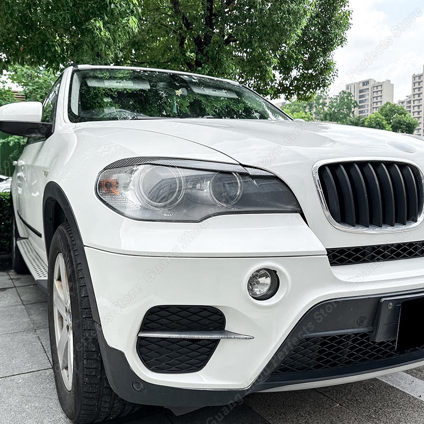 Auto-Scheinwerfer-Augenbraue Augenlid-Aufkleber für BMW X5 E70 30d 48i 30i 35d 40d 30d 50i 35i M50d 2006-2013 Zierleuchte Abdeckung Karosserie-Kits