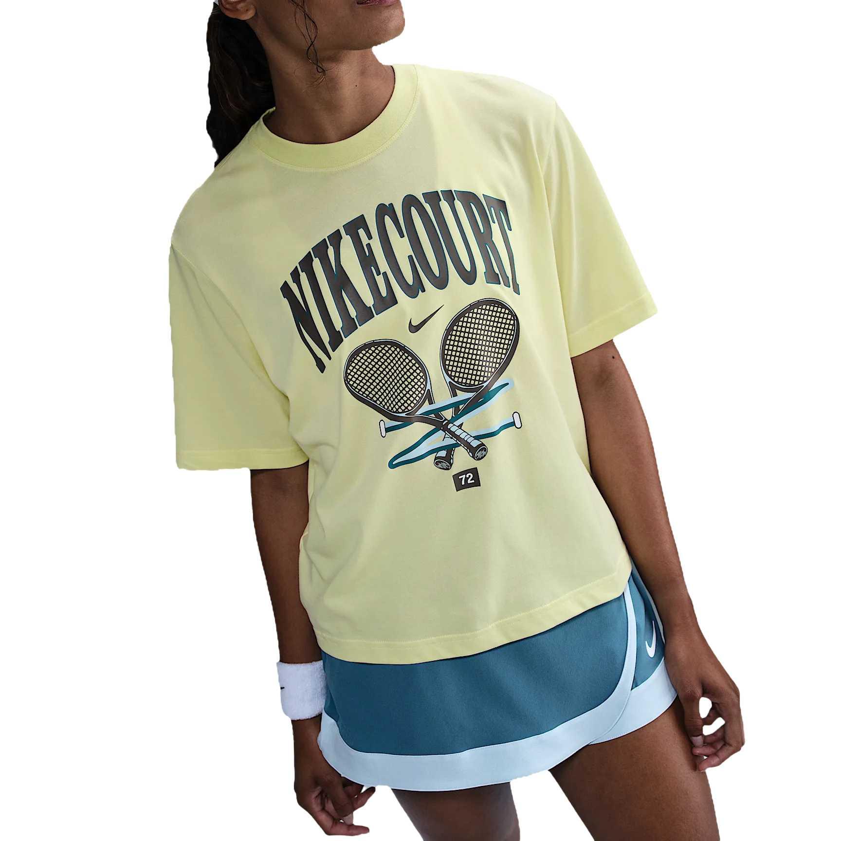 

Nike Dri-Fit Повседневная Свободная Модная Удобная Футболка с Коротким Рукавом Женские Топы Ярко-Зеленый HJ3643-331 M