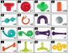 Ball Track Ball Run Slide Launcher for Balls Construction Blocks 113 Pcs
