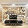 Custom Mural Wallpaper European Style Luxury 3D Stereo Jewelry Flower Silk Wall Paper Living Room TV Sofa Bedroom 3D Home Decor