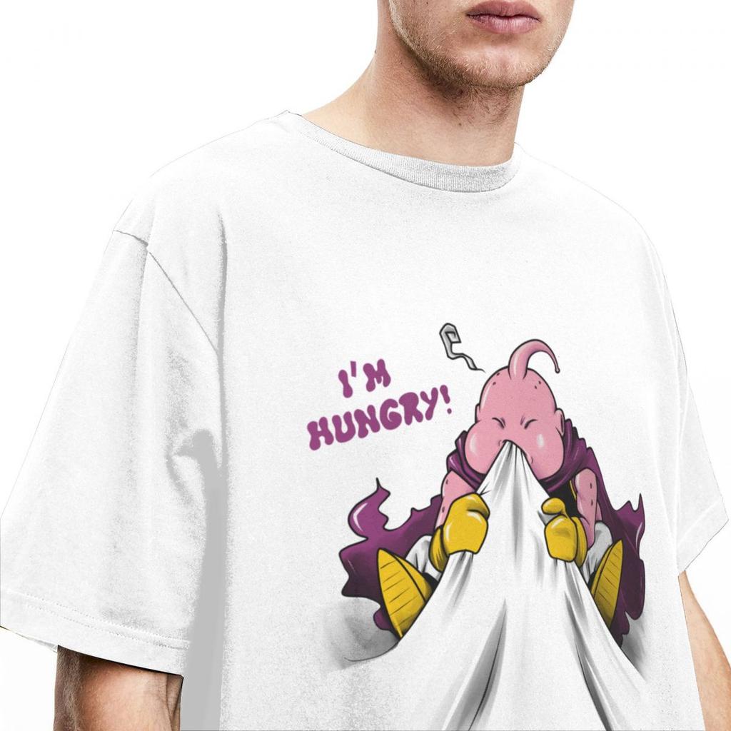 Maglietta Uomo Donna Hungry Majin Buu Merchandising Novità Cotone Puro Manica Corta T-shirt Girocollo Vestiti Regalo di Compleanno