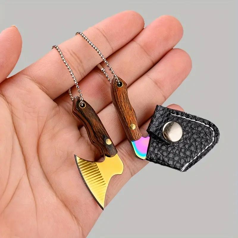 Mini Axe Keychain Box Opener, Parcel Tape Cutter Solid Metal Blade, Portable Daily Package Opener Tool