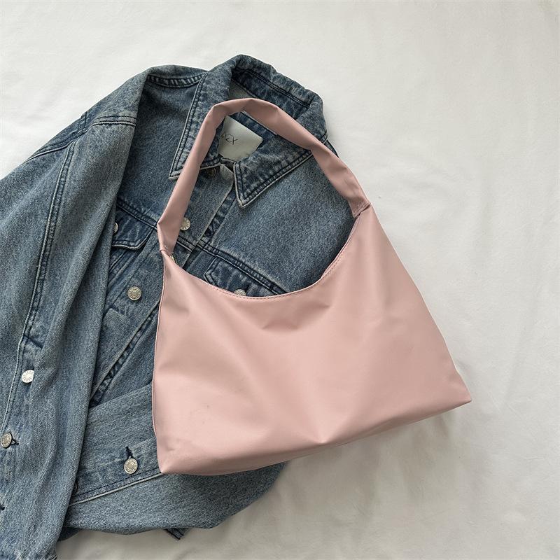 

Женская сумка премиум-класса с текстурой, новая коллекция 2025 года, популярная осенне-зимняя сумка-мессенджер на плечо большой вместимости, женская сумка-тоут розовый