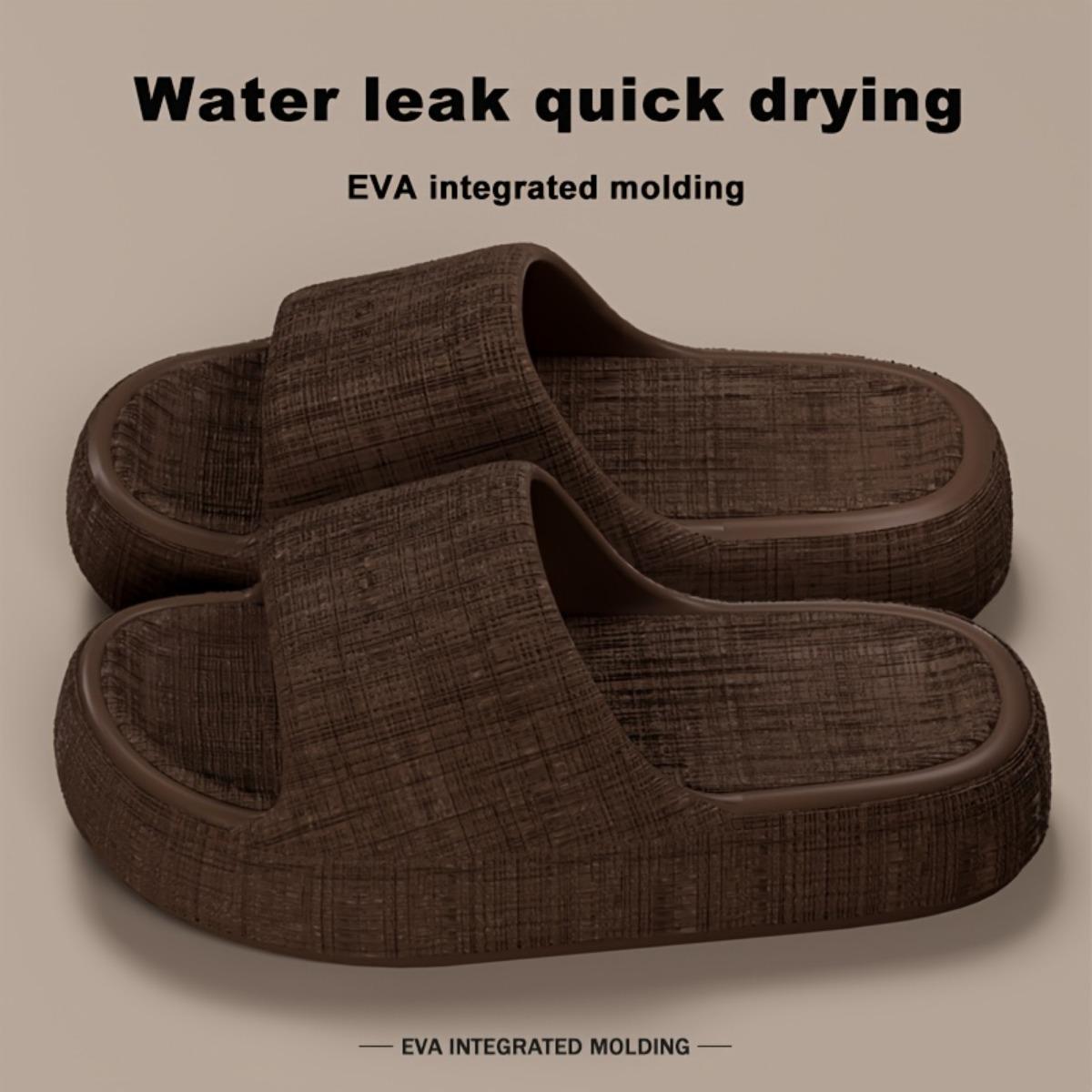 

Летние женские тапочки на толстой подошве, высококачественные тапочки для ванной и дома, тапочки для скейтборда, удобные домашние тапочки, парные уличные тапочки 38-39 темно-коричневого