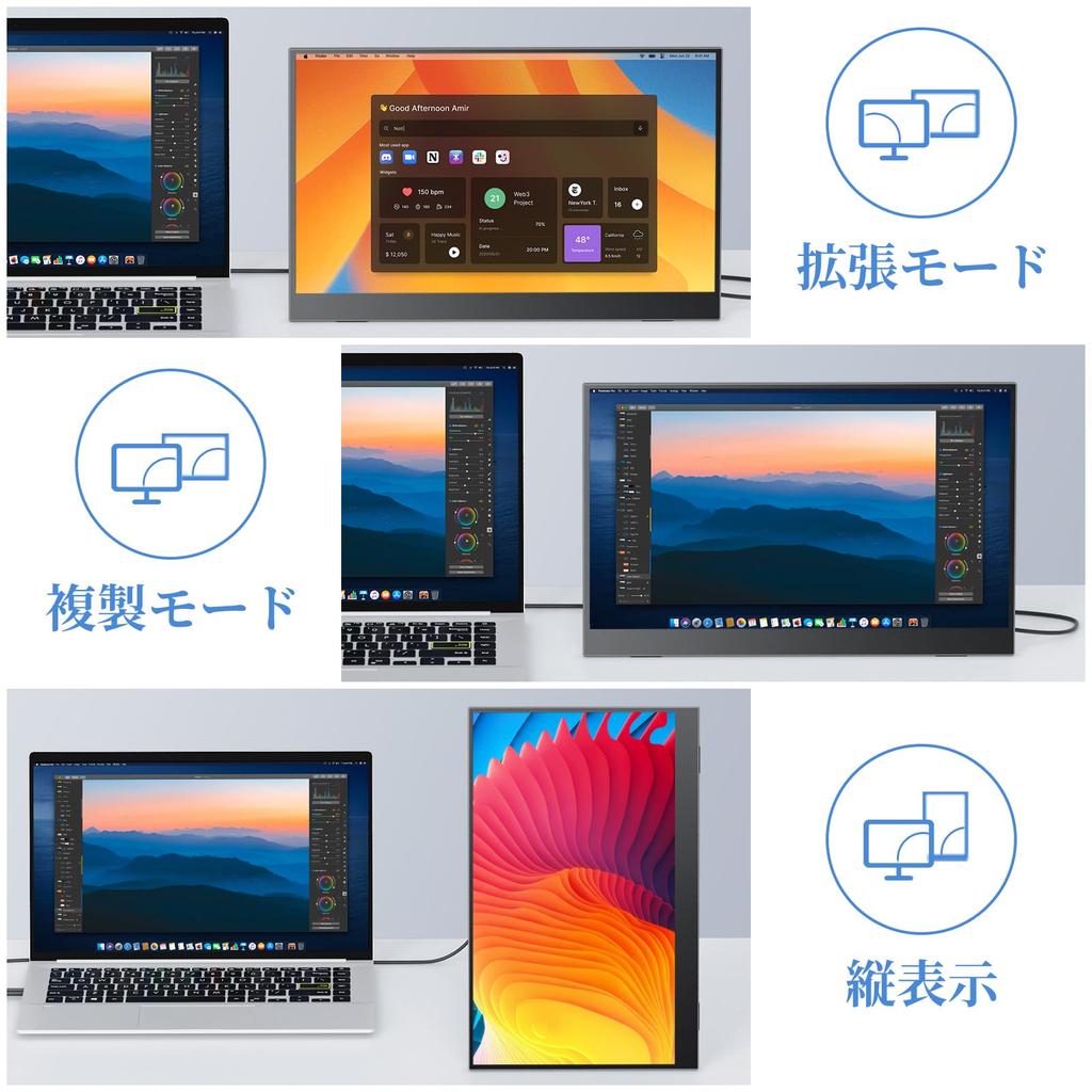 VisionOwl Mobile sRGB Color with Storage Matte IPS Adjustable Aspect FHD Compatible with and MD-14T Monitor, 14-inch Touchscreen, 100% Gamut,