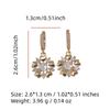 1 Pair Fashion Round Garland Dangle Earrings for Women Zirconia Earring Jewelry Daily Wedding Party Accessories