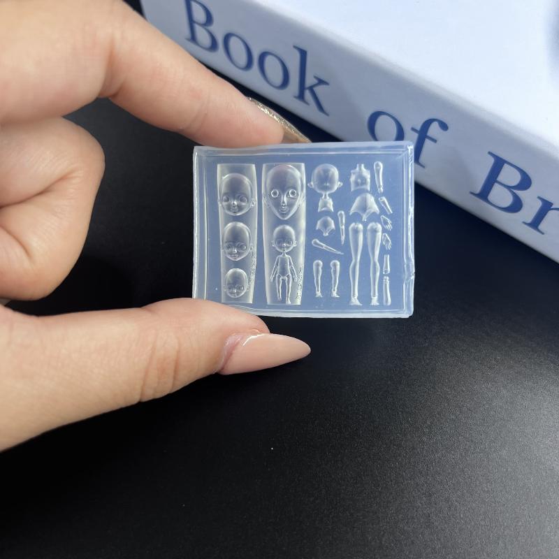 1/2 Pcs 3D Ribs Spine Bone Acrylic Mold Diy Doll Design Transparent Silicone Manicure Template Nail Accessories