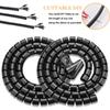 1/2meter 8-25mm Cable Spirals Wrap Tidy Cord Wire Banding Loom Storage Organizer PC TV Wire Winding Tube Wire Sleeves