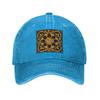 Golden Lion Baroque Pattern Baseball Caps Fashion Denim Hats Adjustable Casquette Streetwear Baseball Cowboy Hat for Unisex Women