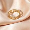 Korean Style Stainless Steel Roman Numeral Ring - Trendy Fashion Jewelry