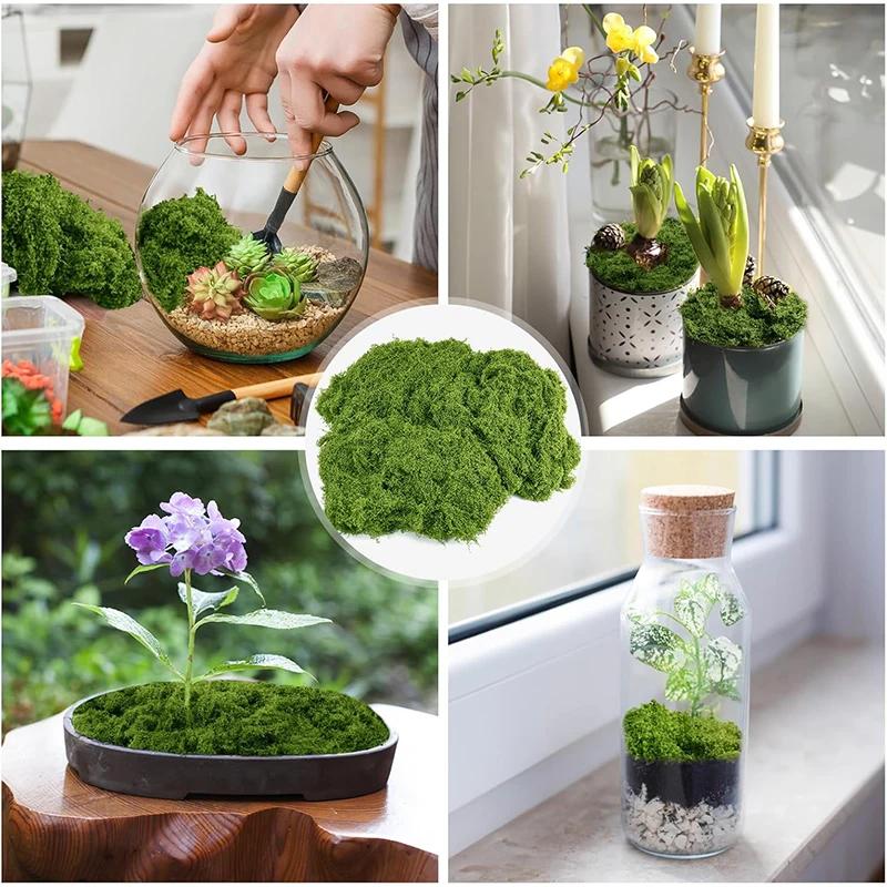 1-10PCS Artificial Moss Turf Bionic Faux Greenery Micro Landscape Arrangement Ornaments Lawn Bonsai Potted Scenery