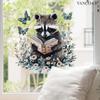 Cartoon Animal Floral Butterfly Window Stickers, PVC Static Cling Glass Decals for Window Storefront Home Decoration