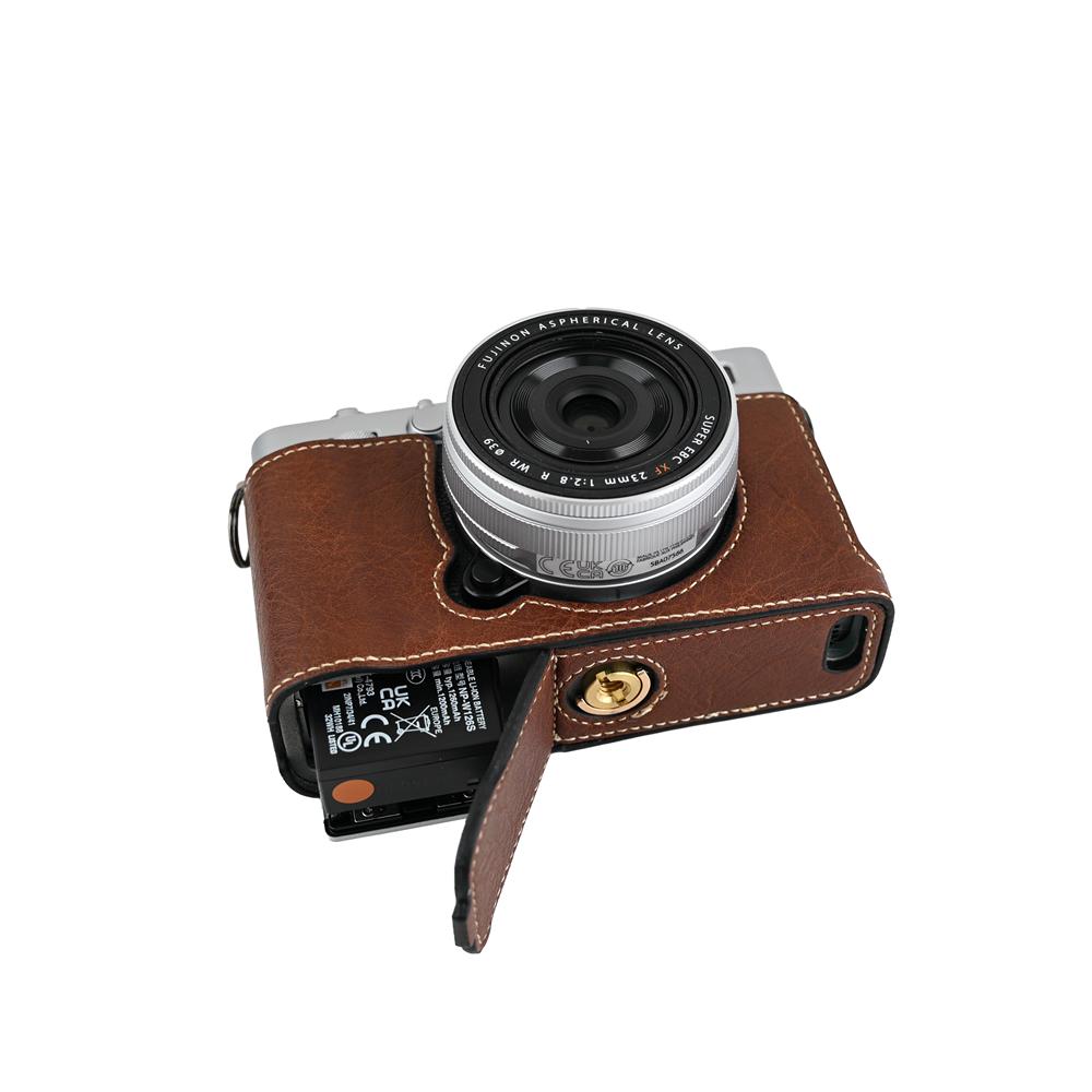 PU Camera Half Case for Fujifilm X-E5 Fuji XE5 Protective Shell Bottom Battery Opening Cover