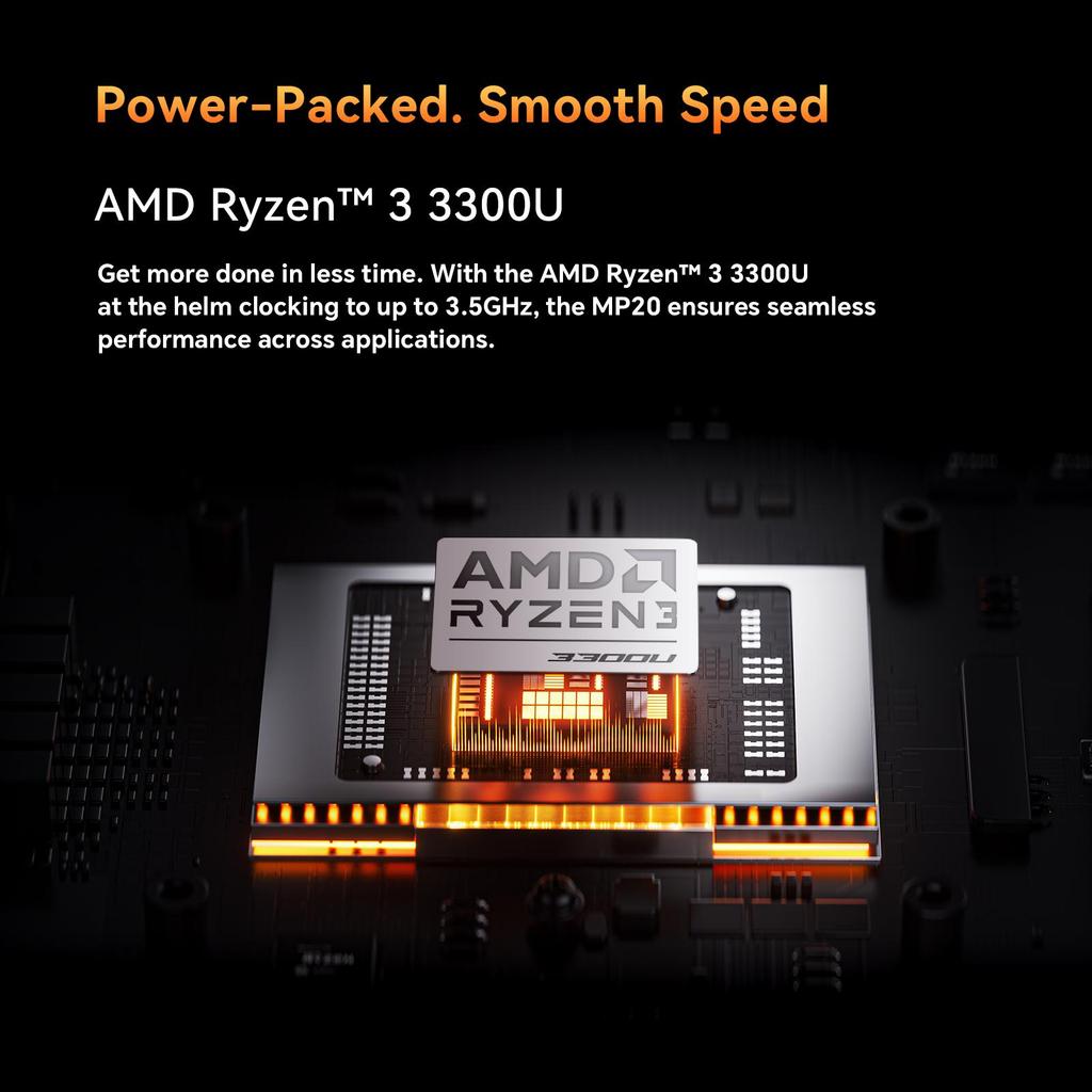 Blackview Mini PC 16GB DDR4 RAM 512GB SSD úložiště 4K HDMI výstup MP20 3300U AMD Ryzen 3 Windows 11 Pro