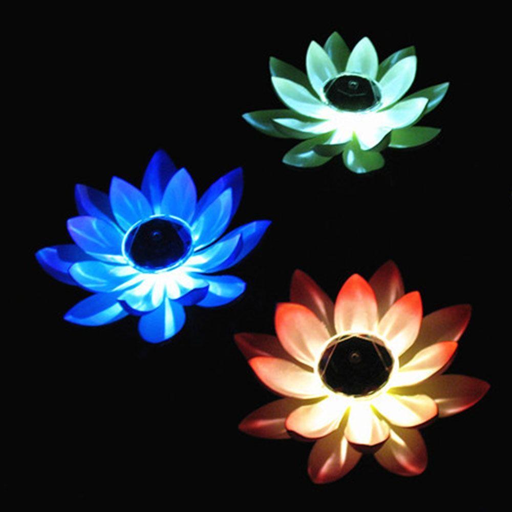 Lotus Solar Lotus Lamp Automatic Sensing Smart Switch Lotus Wishing Lamp Garden