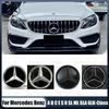 UXBBW1 C200 E300 2026 Hot Silver And Black LED Mirror Emblem Light Front Grille Illuminated Logo Star Badge For Mercedes Benz A B C E S