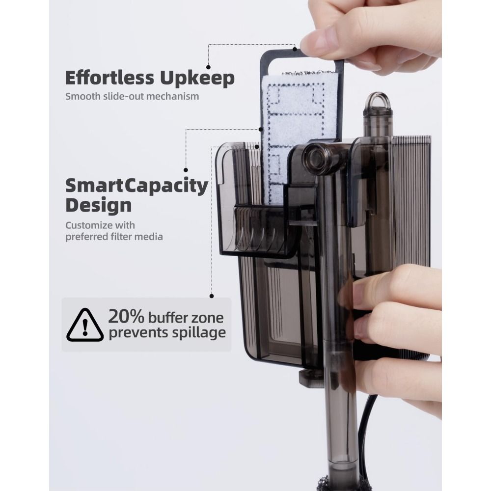 3-Stage Filtration Aquarium Filter Adjustable Flow Fish Filters for Aquariums Fish Tank Filters