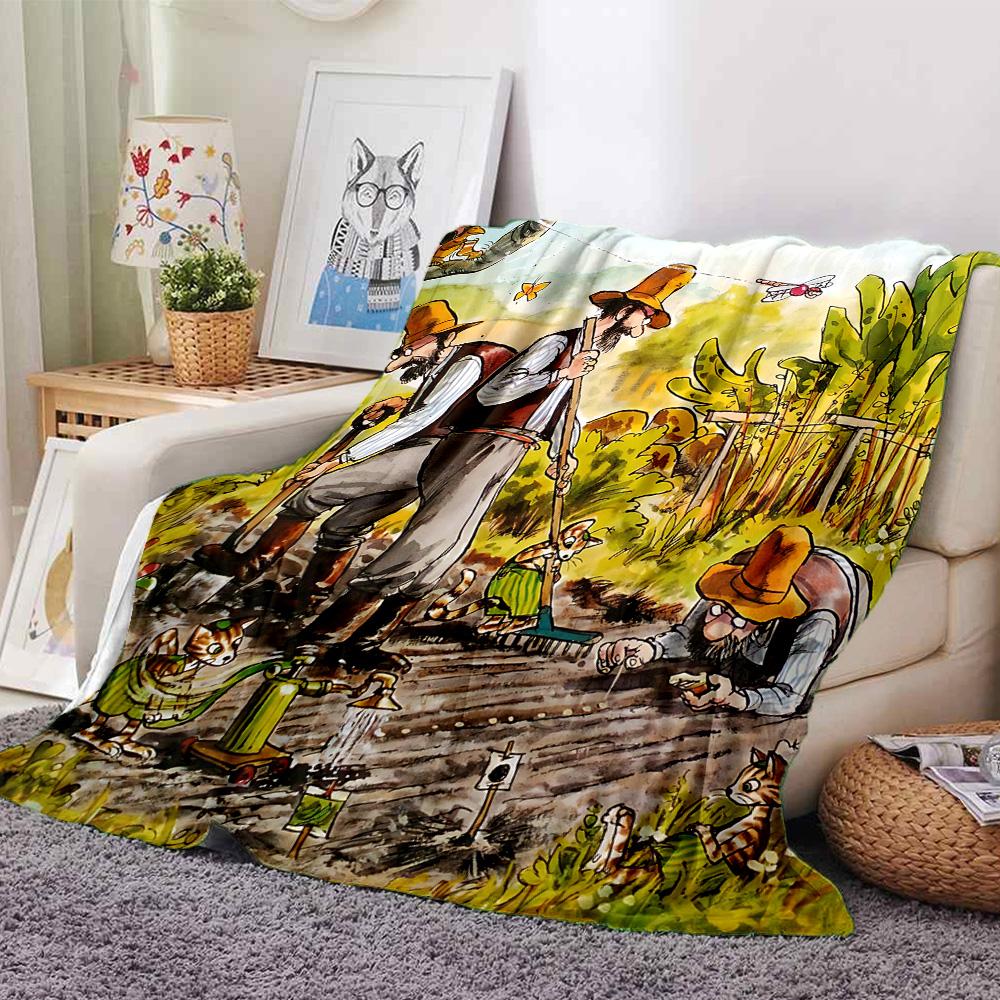 Farmers Seeds Flannel Blanket Super Soft Warm Cozy Blanket for Sofa Bed Office Travel All‑Season Home Decor Gift