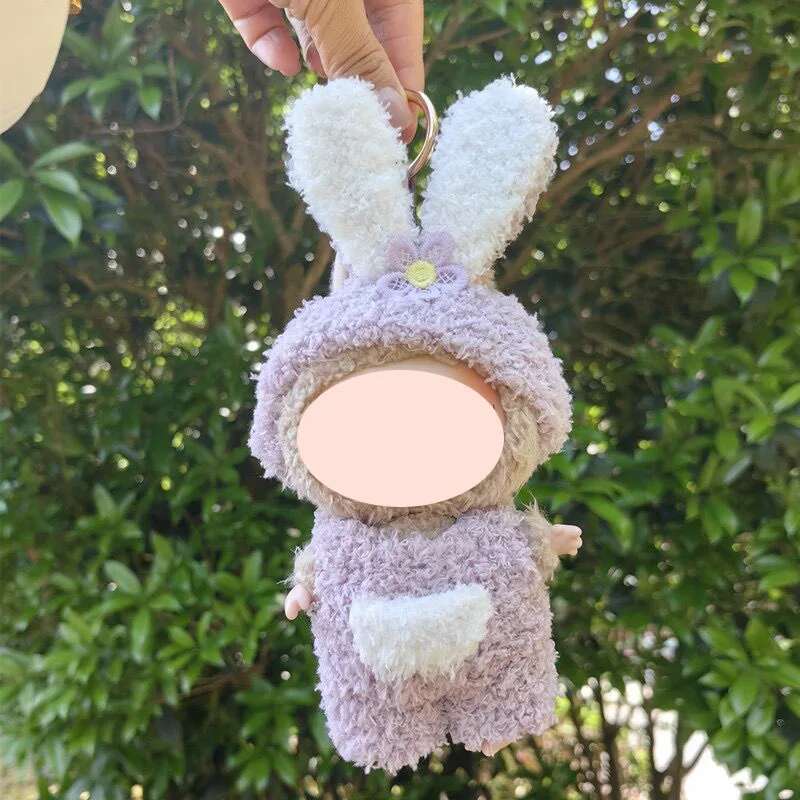 1517Cm Plush Doll Clothes For Labubu Doll'S Clothes Dinosaur Animal Suit Black Suit Rose Crown Outfit Accessories Doll Clothing