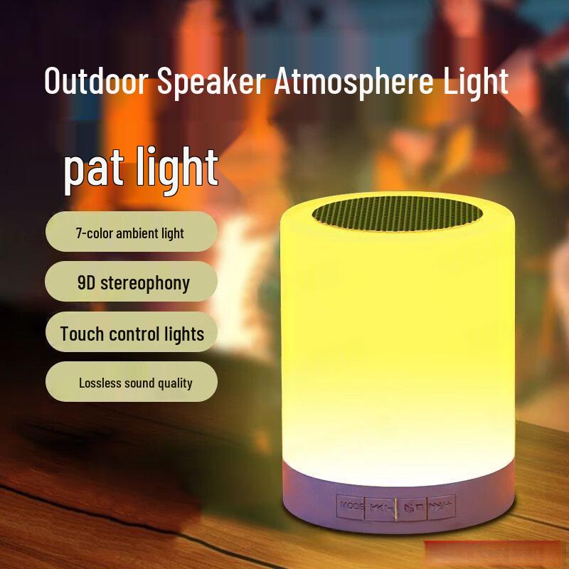 

Wireless Tap Light Bluetooth Speaker with Night Light and High-Quality Sound for Bedroom Bedside.