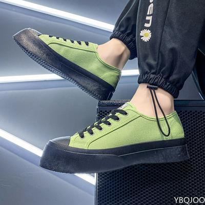 Japonský Harajuku Styl Plátěné Pánské Boty Letní Tenké Prodyšné Boty Pánské Trendy Boty Trend Divoké Nové Boty s Tlustou Podrážkou