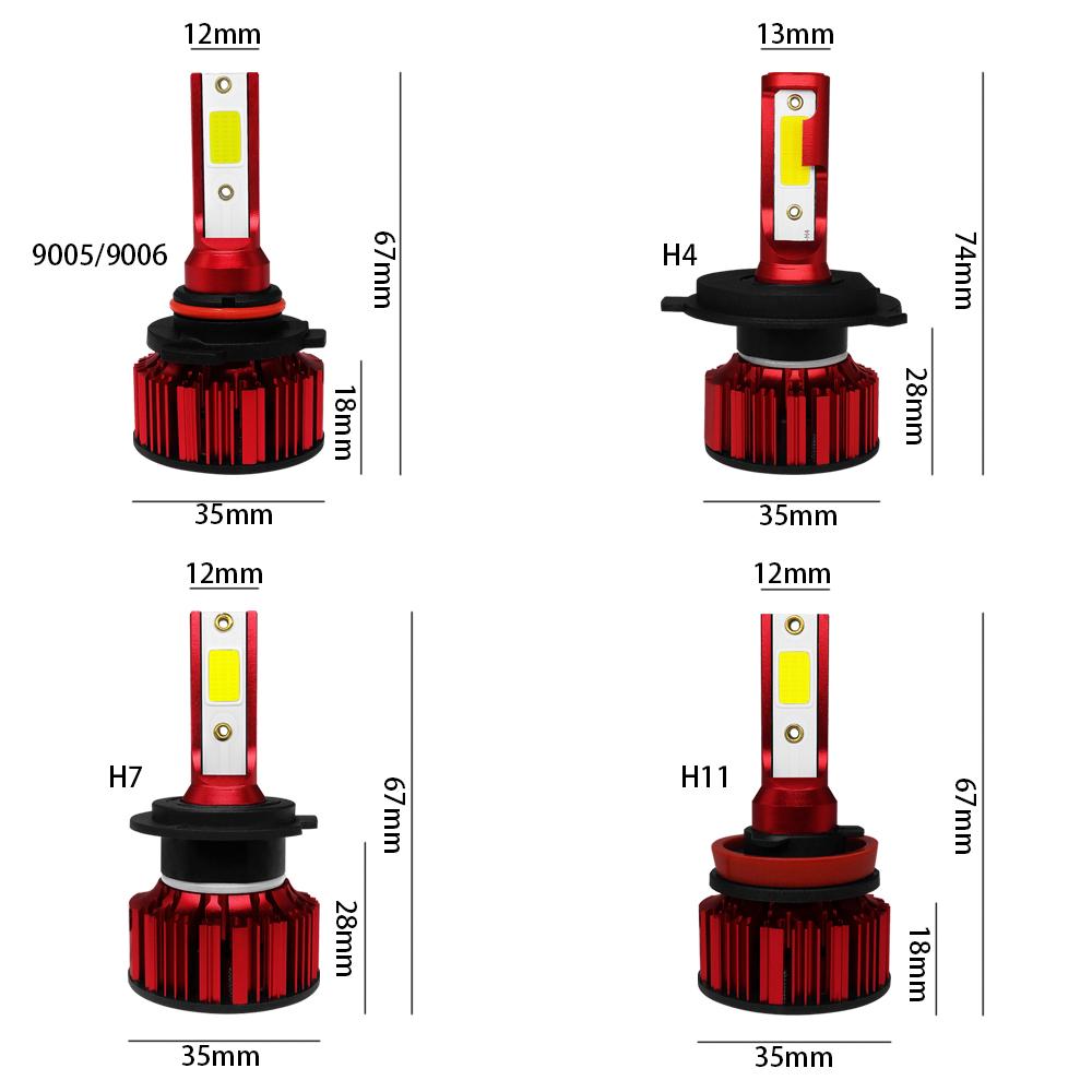 6000K H11 LED H7 H4 9005 9006 Auto Q1 Lampadine per Fari Auto 200W 40000LM Luci LED per Styling Auto