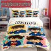 3pcs Duvet Cover Set (1*Duvet Cover + 2*Pillowcase, Without Core), Custom Name Detective Conan Pattern Bedding Set, Home Bedroom Decor Gift