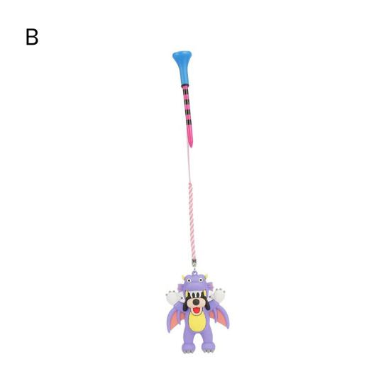 1 Set 83MM Golf Tee with Anti-lost Cartoon Tee Hanger Sharp Tip Golf Ball Holder Golf Training Aid Spike Golf Accessories Golfer Gifts