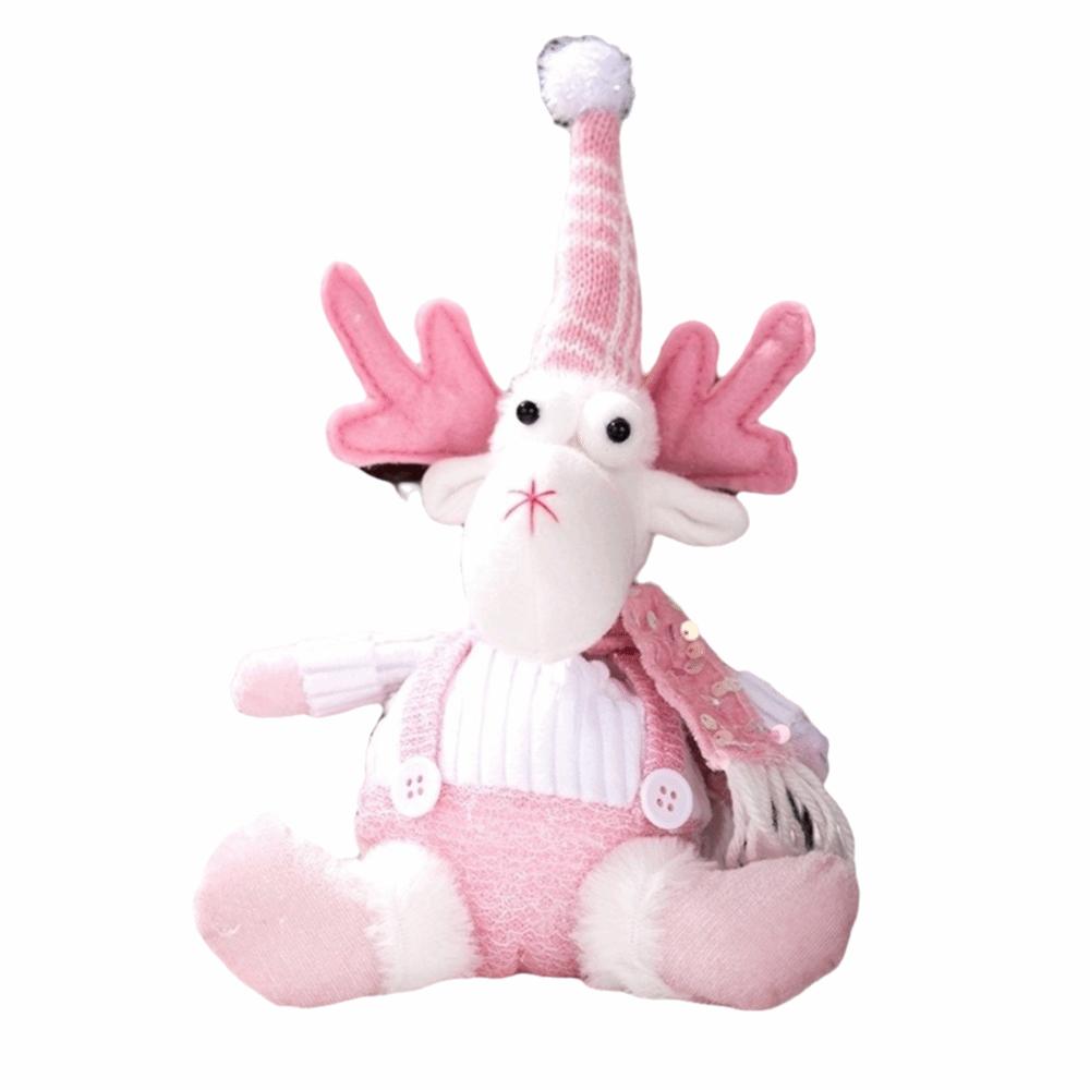 

Pink Glitter Christmas Decorations Pendant Style Ornament Shape Snowman Pendant Glitter Finish Figurine Design Glitter Figurine