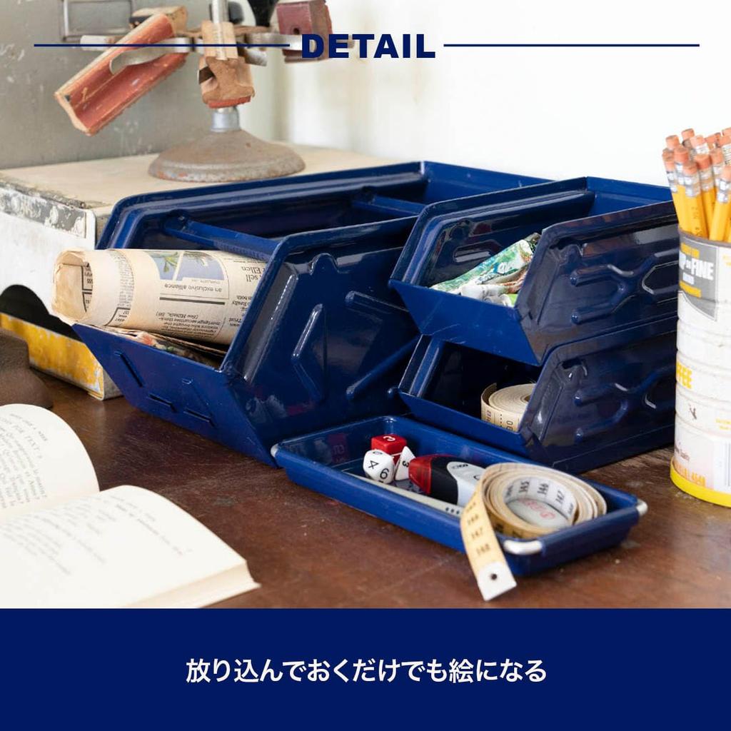 Dulton Parts Stocker Galvanized Comfortable and Simple Storage Without Being Too Tidy Container Box Storage Box Height 130mm Width 170mm Depth 280mm