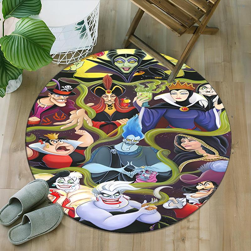 1pc Villains Carpet, Round Rug, Comfortable, Suitable for Entryways, Living Rooms, Office, And Bedrooms, Christmas Decoration
