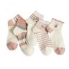 5/10 Pairs Casual Spring Summer Socks for Children Short Cuff Fresh Striped Color Block Boat Socks Academic Style Cute Embroidered Floral Socks