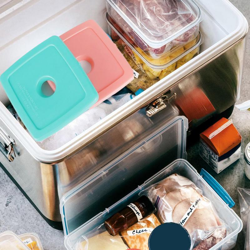 

Lunch Ice Packs Reusable Water injection Picnic Travel Lunch Box Fresh Food Storage Kitchen Gadgets for Camping Fishing зелений