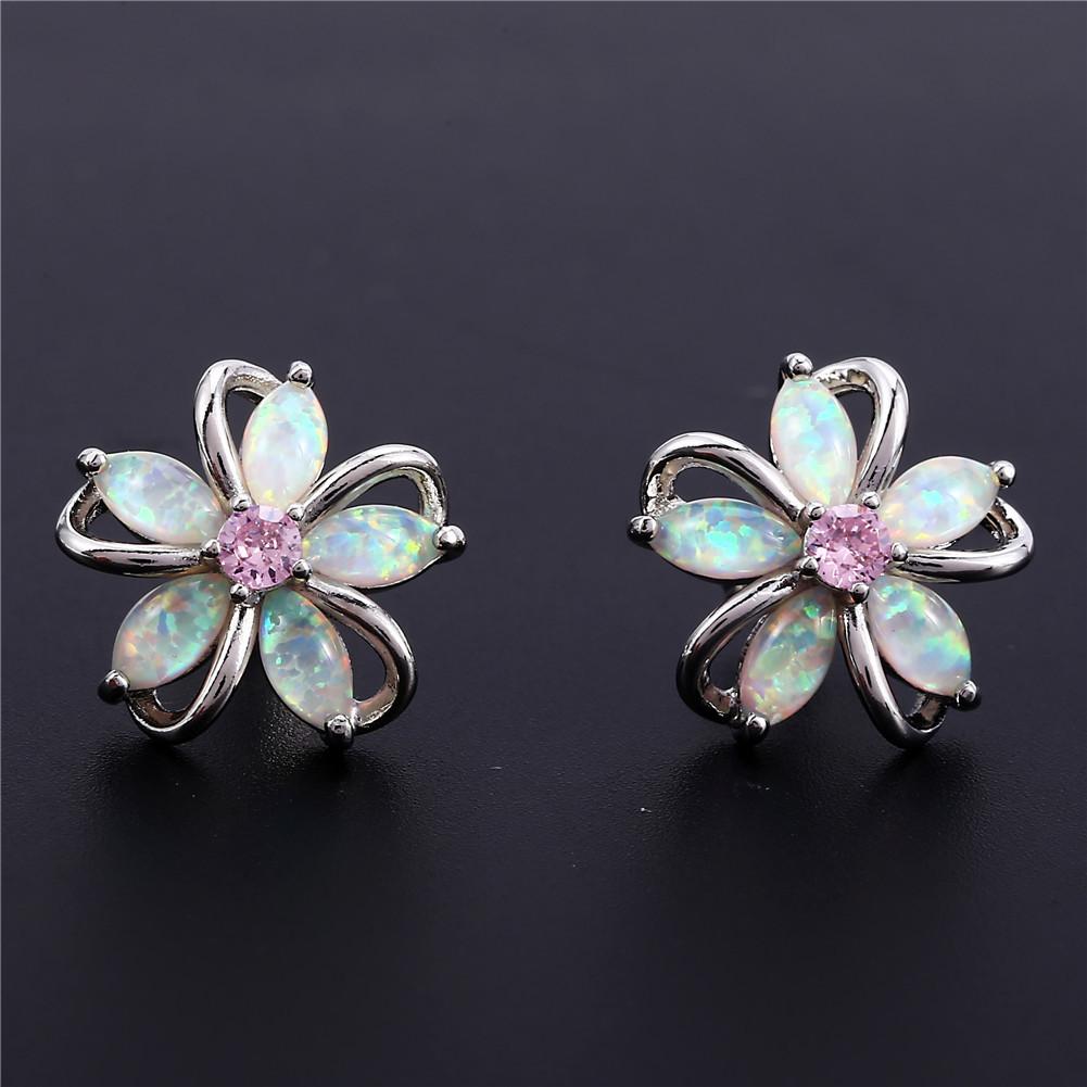 

Популярные серьги с инкрустацией фиолетовыми бриллиантами и голубыми цветками сакуры, с простым характером и индивидуальностью