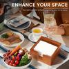2 Stück Quadratische Holz Taschentuchbox Esszimmer Serviettenhalter Küche Papierhandtuchspender Hülle Zuhause Restaurant Tischzubehör